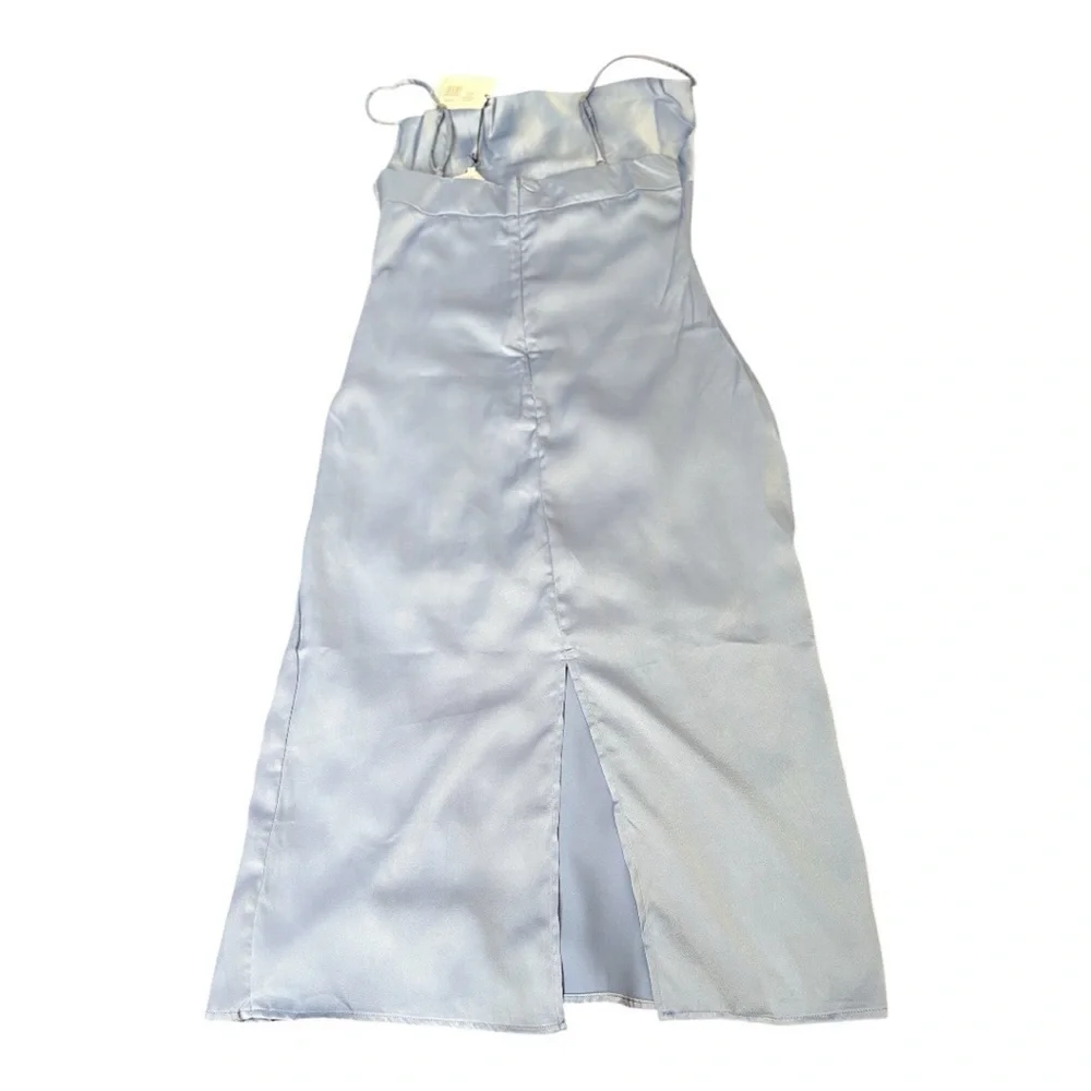 WeWoreWhat Women's Cowl Midi Dress Slate Blue Size 2 NWT